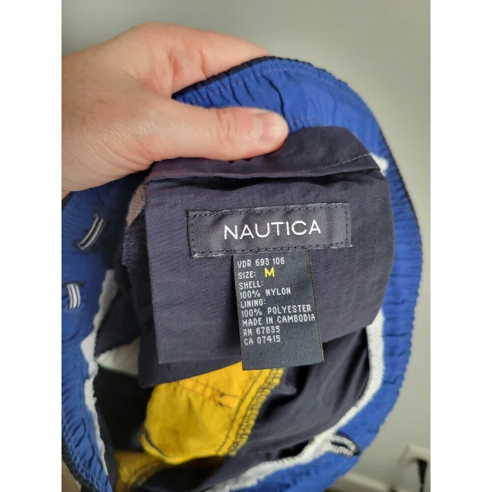 Nautica Swim Trunks Mens M Pockets No Liner 90s Style Boat Core